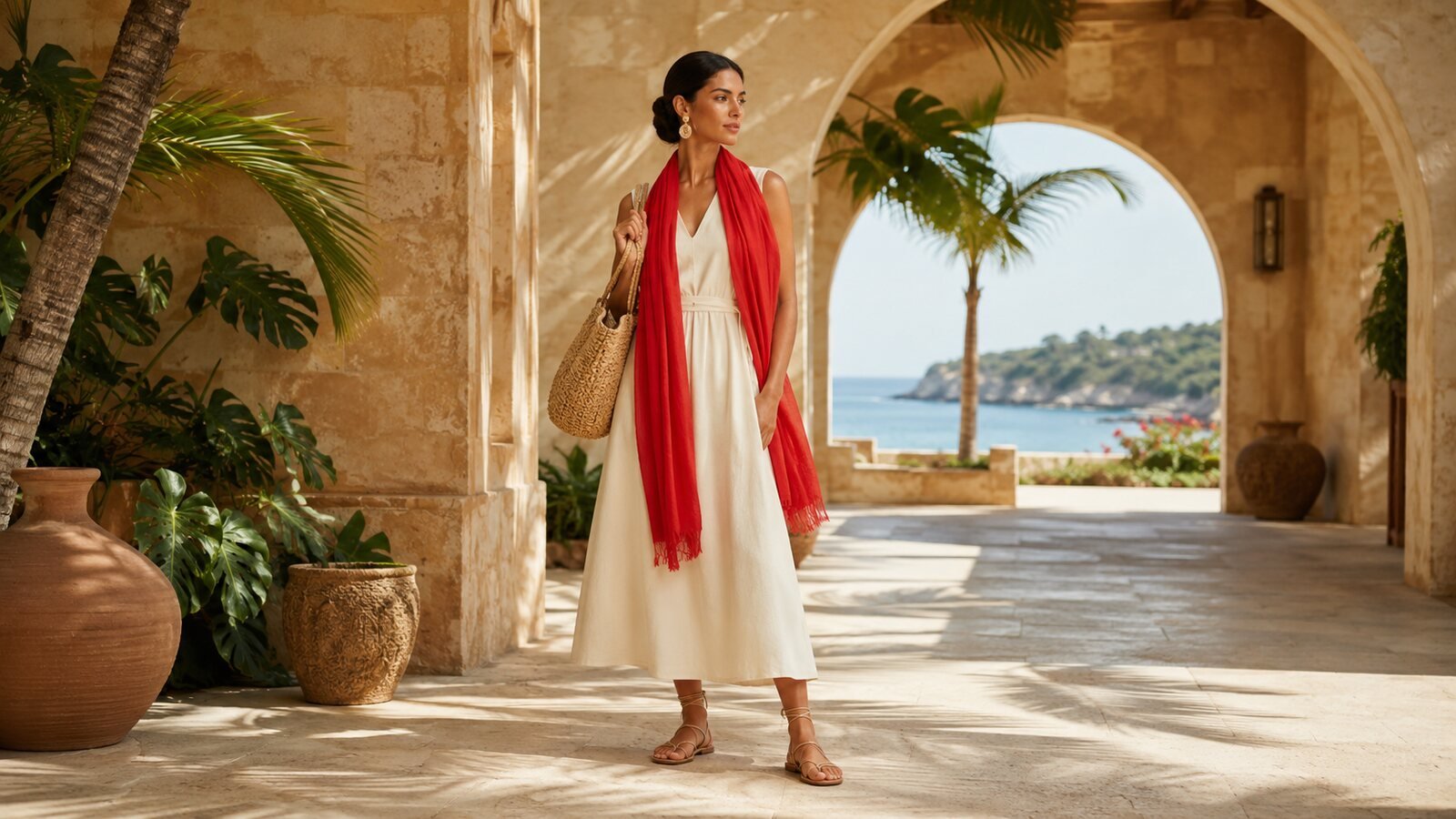 Elegant resortwear color combinations for summer beach outfits